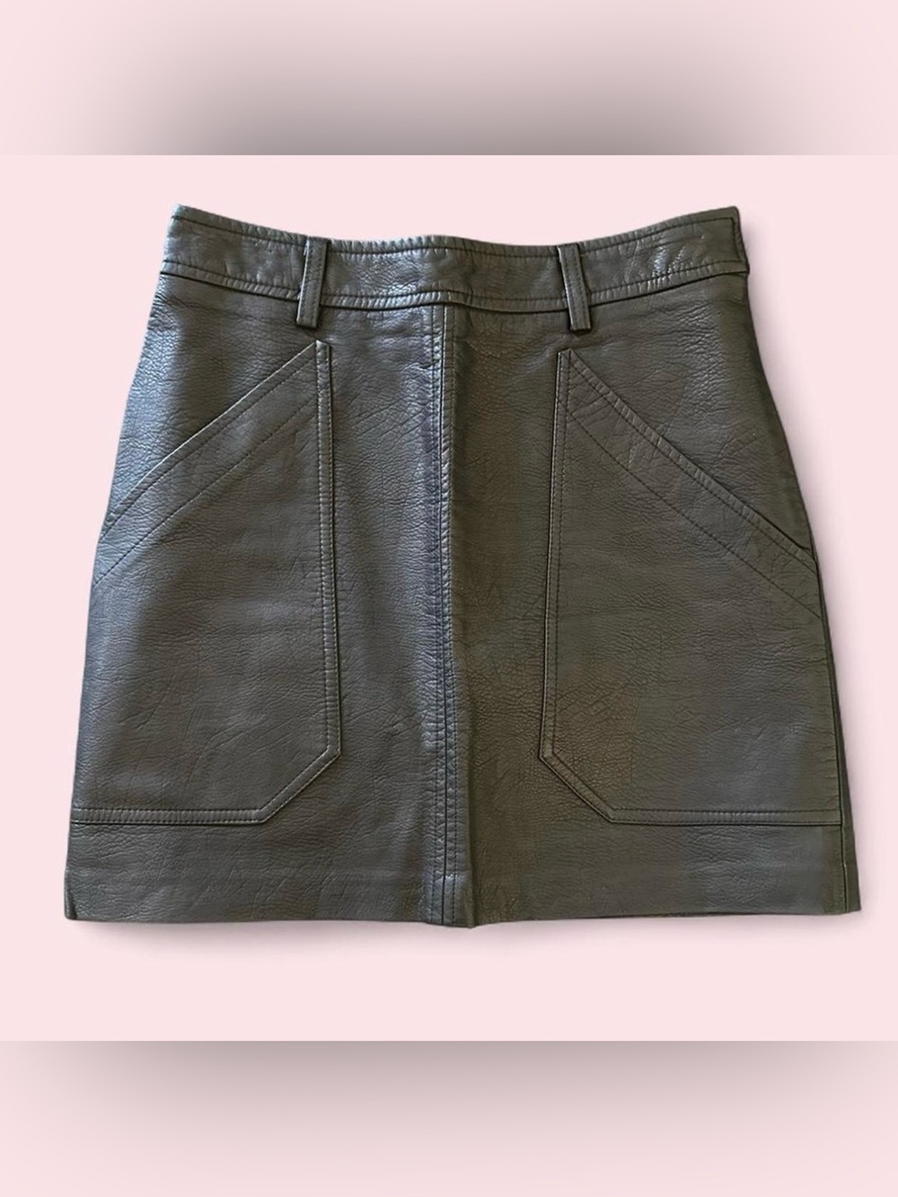 Blue Steel Black Leather Skirt Size PP